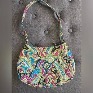 Vera Bradley Limited Edition Silk Zoe Paisley Small Shoulder Bag Handbag